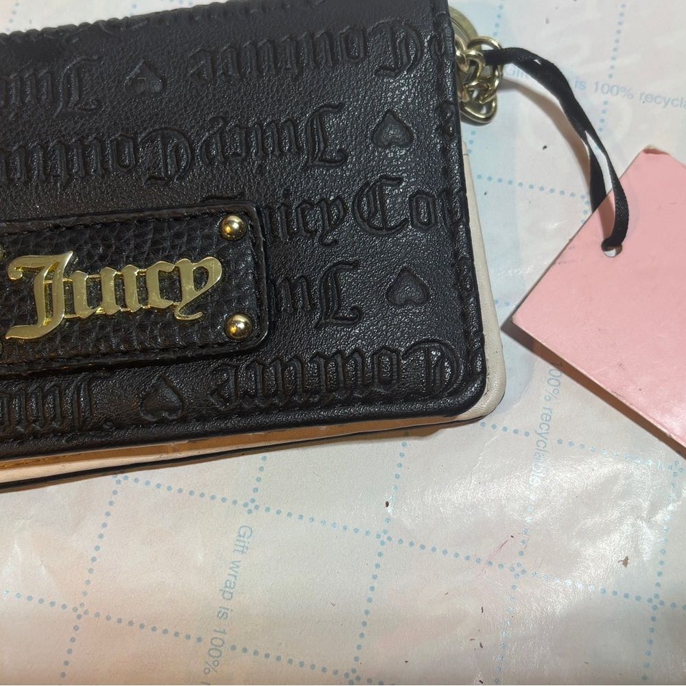 NWT Juicy Couture faux leather Black Wallet